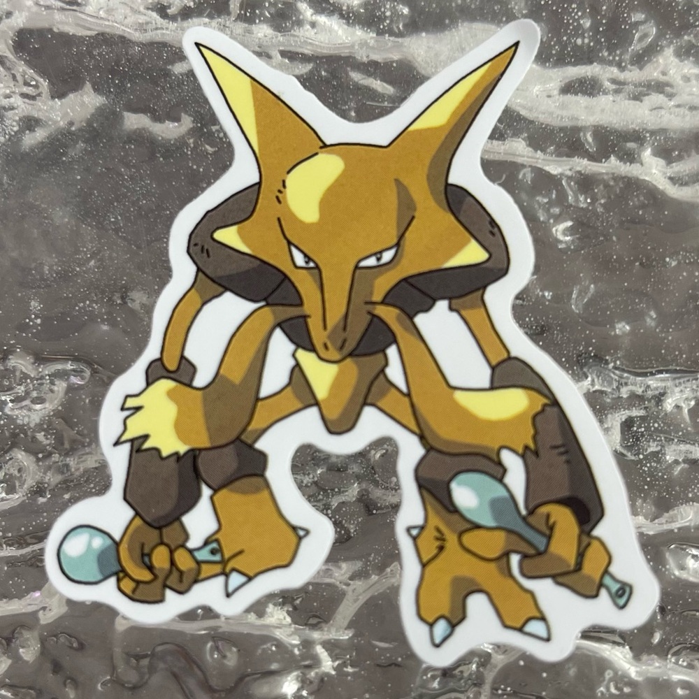 5/$10 Waterproof New Vinyl Sticker Decal Alakazam Pokémon